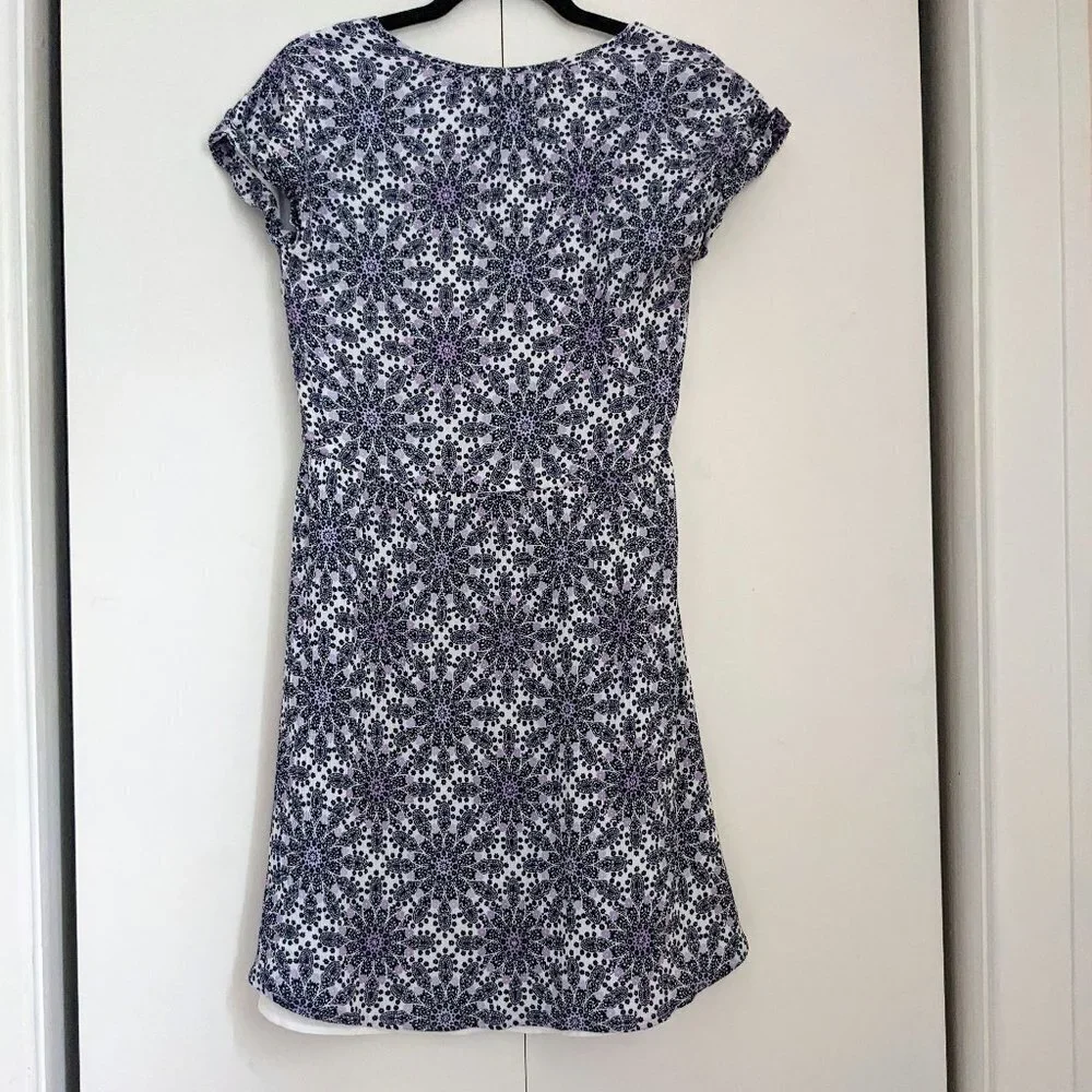 NWOT Loft XS Geo Side Tie Dolman Dress